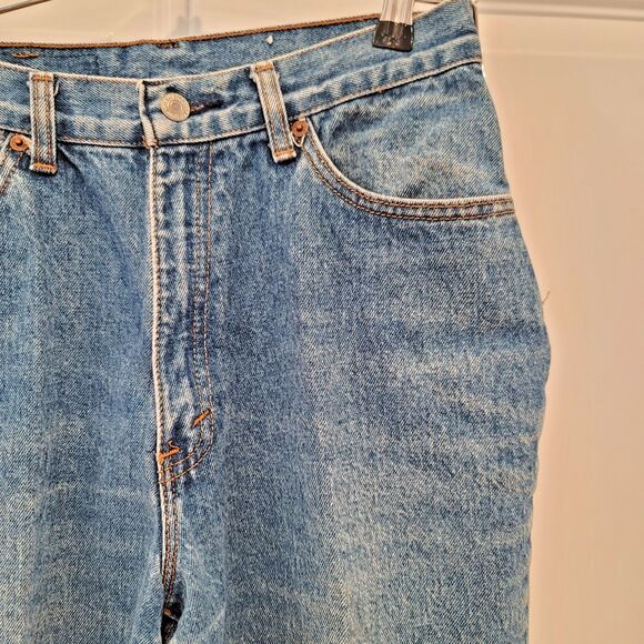 Vintage 1990s Levi's 505 Womens Jeans Size 12 Med Wash Mid Rise USA Classic West - Picture 15 of 16